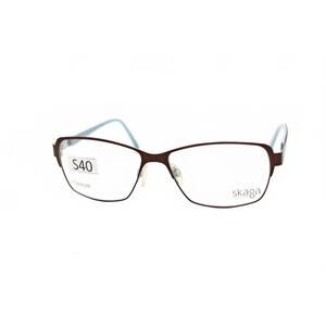 NEW SKAGA women's karolina rectangle eyeglasses in rose brown